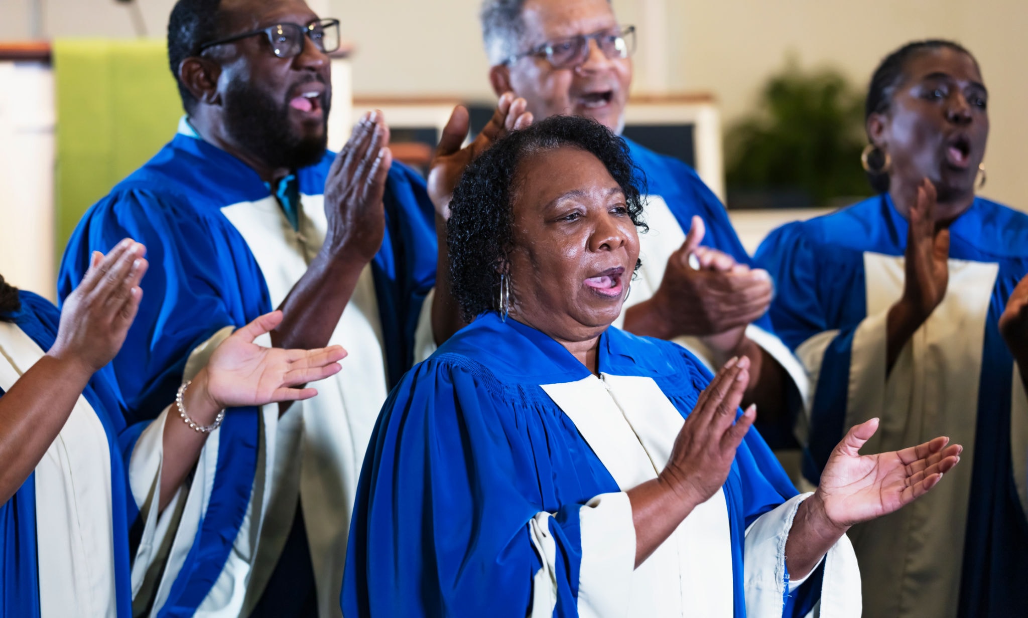 Church choir in robes