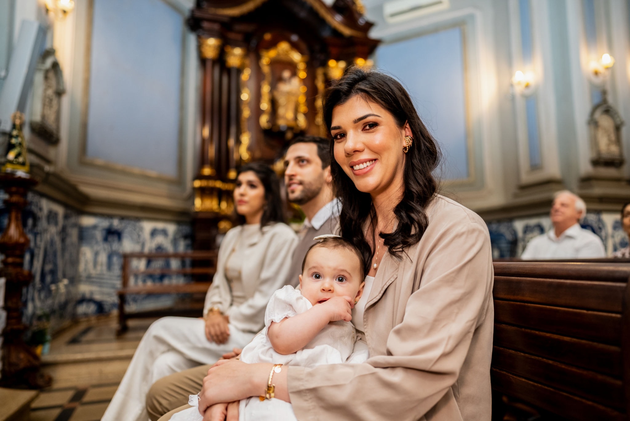 Family in church